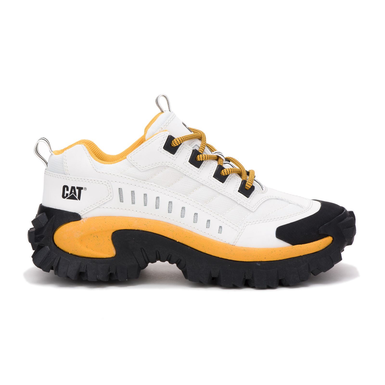 Men's Caterpillar Intruder Trainers White Yellow Ireland KEXY97365